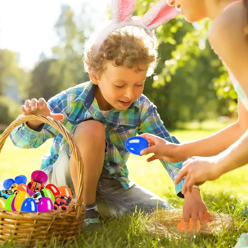 12 Easter Eggs Filled with Pull-Back Monster Trucks, view 3