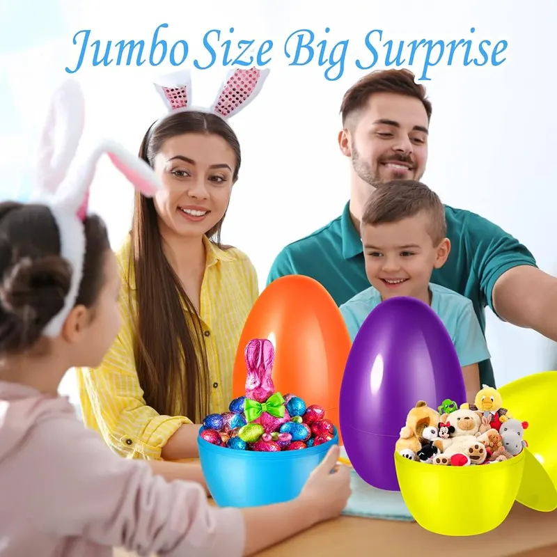 12 Jumbo 10-Inch Fillable Easter Eggs, view 4