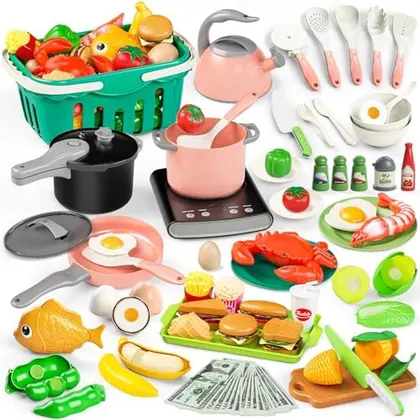168-Piece Play Food & Kitchen Set