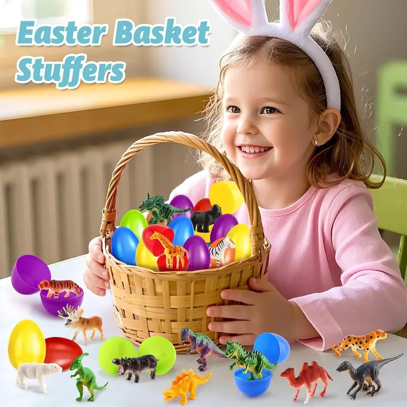 24 Easter Eggs Filled with Animal & Dinosaur Toys, view 4