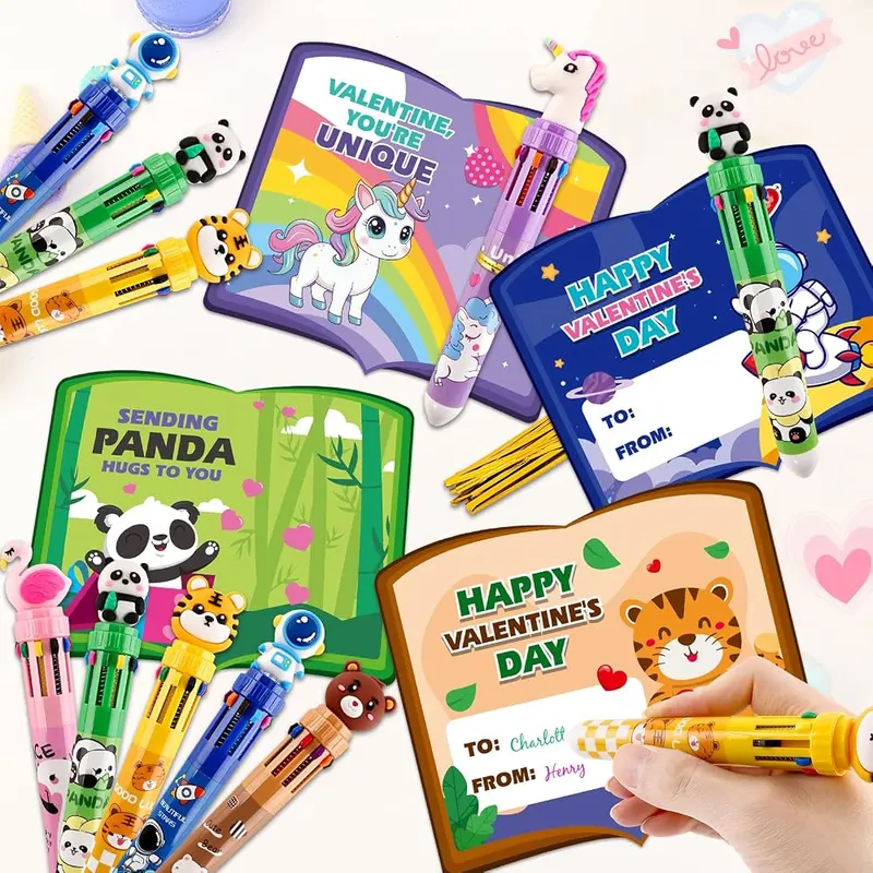24 Valentine Cards with 10-Color Pens, view 4