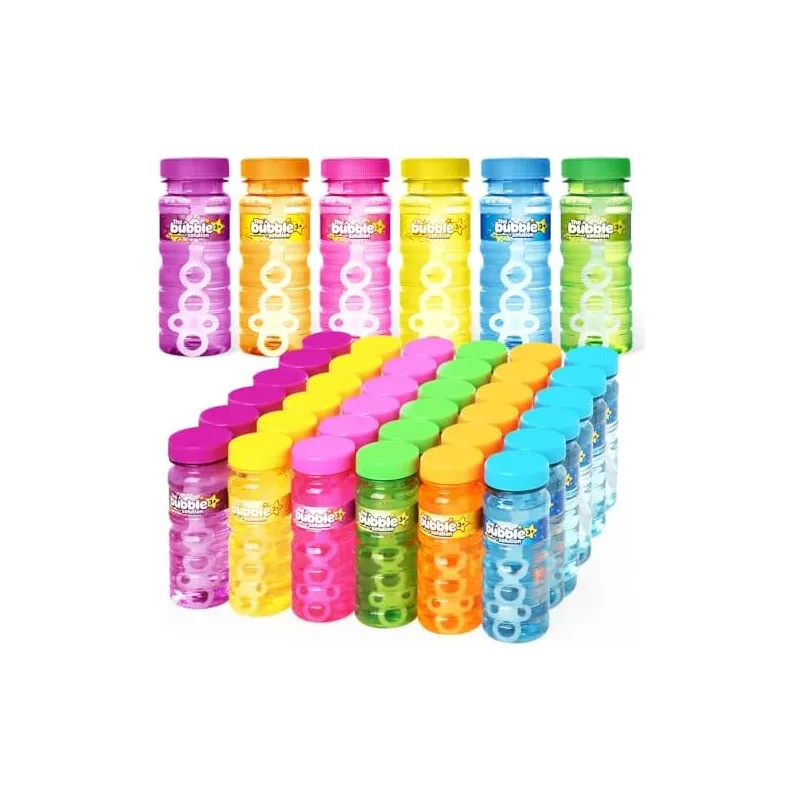 4 oz Bubble Bottles with Wands, 24 bottles