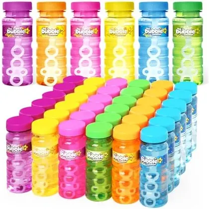4 oz Bubble Bottles with Wands, 36 bottles