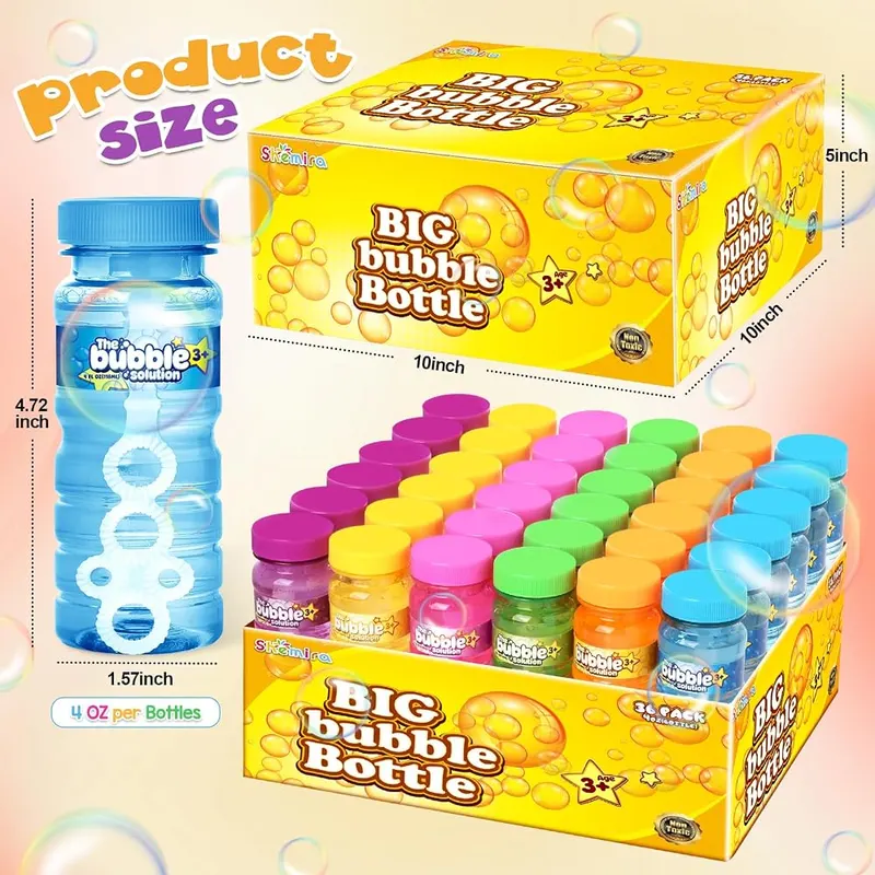 4 oz Bubble Bottles with Wands, 36 bottles, view 4