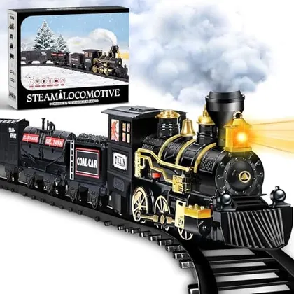 Christmas Steam Train Set, Carbon black