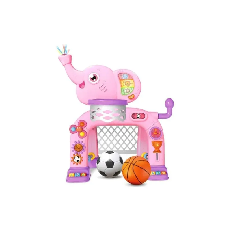 Elephant Basketball Hoop & Soccer Goal, Pink