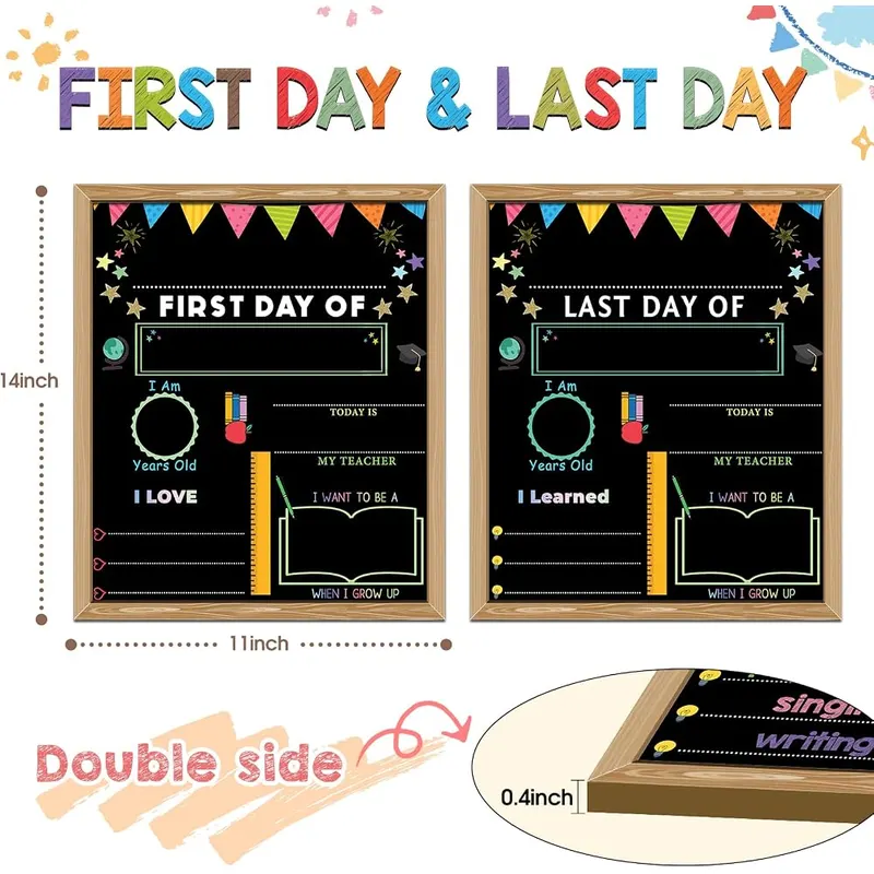 First Day of School Chalkboard Sign, view 2
