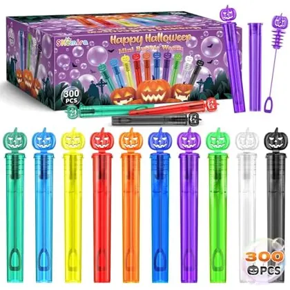 Halloween Pumpkin Mini Bubble Wands, 300 wands