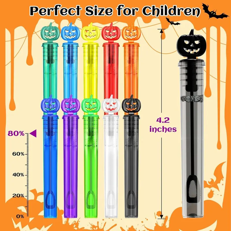 Halloween Pumpkin Mini Bubble Wands, 300 wands, view 2