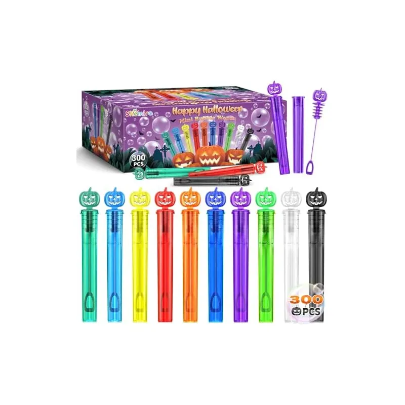 Halloween Pumpkin Mini Bubble Wands, 300 wands