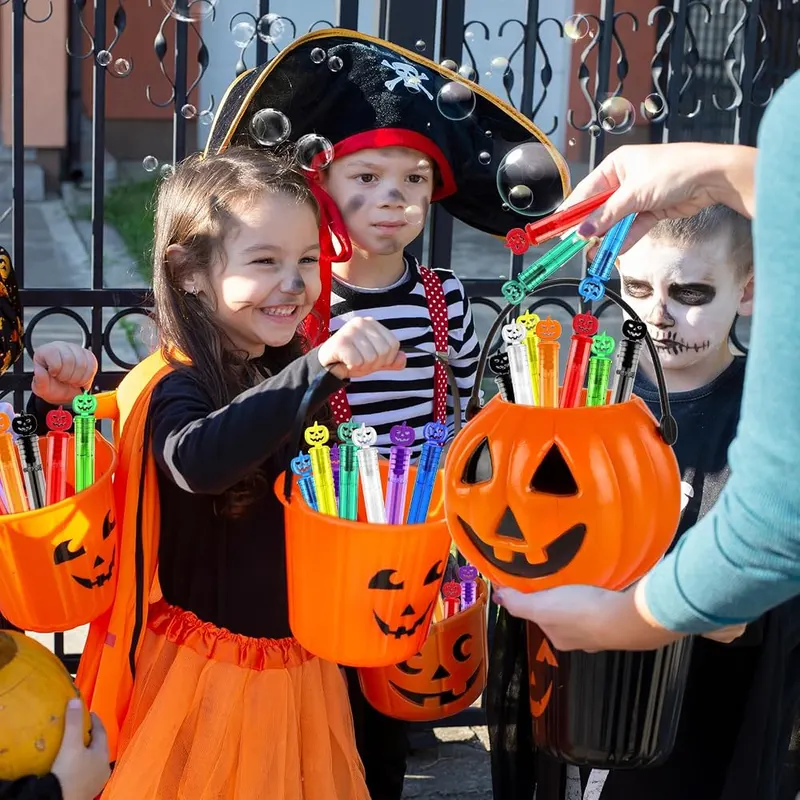 Halloween Pumpkin Mini Bubble Wands, 500 wands, view 4