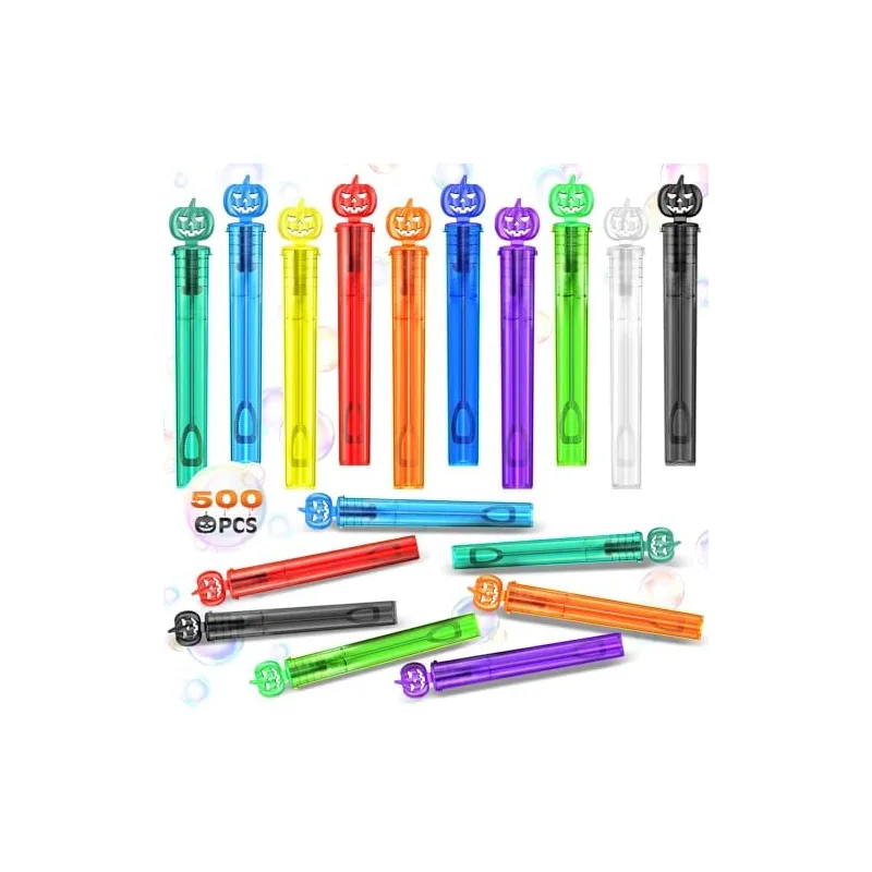 Halloween Pumpkin Mini Bubble Wands, 500 wands