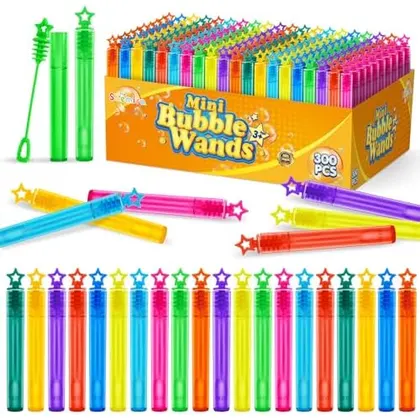 Mini Bubble Wands in 10 Colors, 300 wands