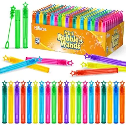 Mini Bubble Wands in 10 Colors, 500 wands