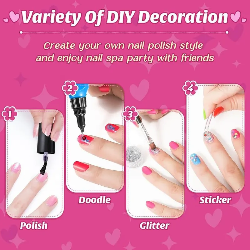 Nail Art Kit with 2-in-1 Polish Pens, view 4