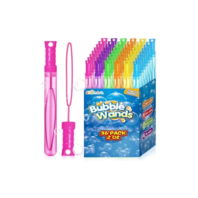 Neon Bubble Wands in 6 Colors, 36 pack