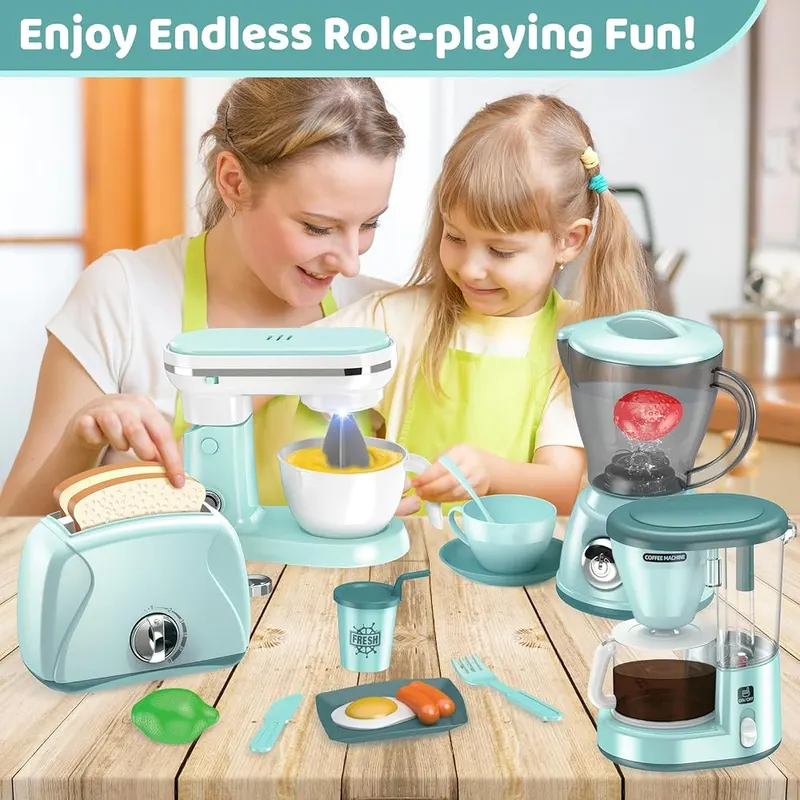 Play Kitchen Appliance Set, Mint, view 2