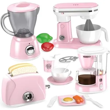 Play Kitchen Appliance Set, Pink