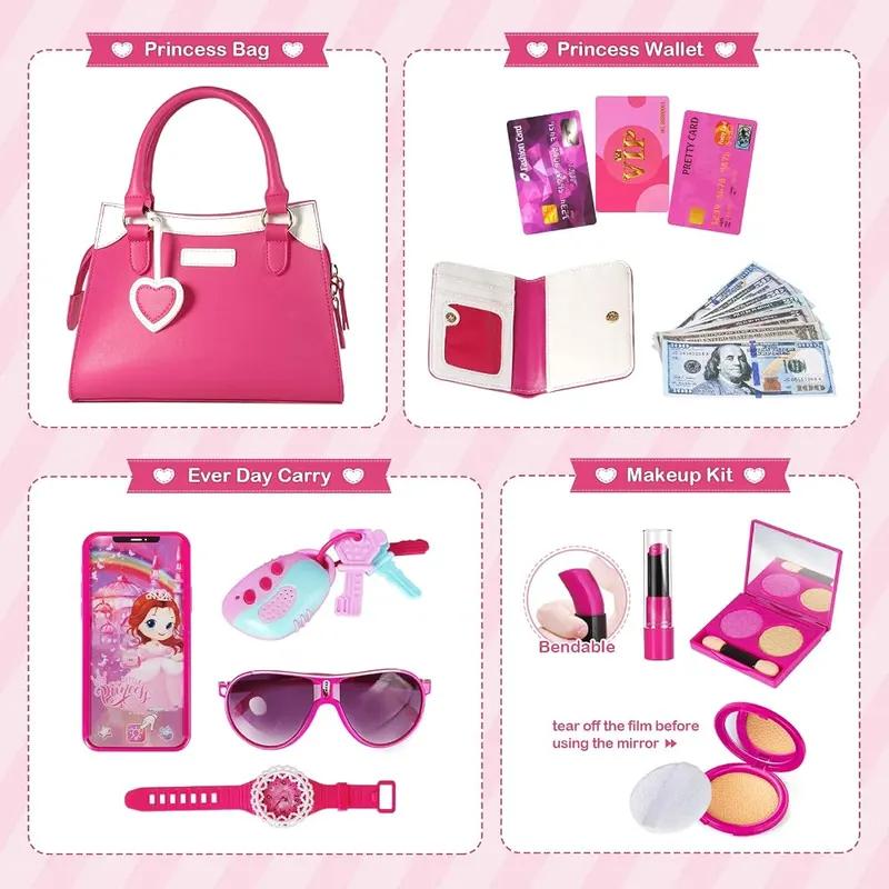 Shemira Play Purse Set, Pink, view 3
