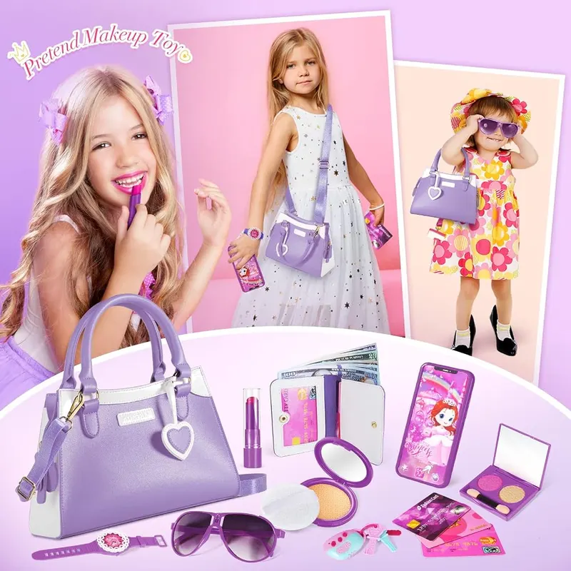 Shemira Play Purse Set, Purple, view 2